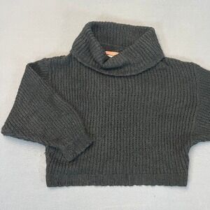 Anthropologie Pilcro Small Black Turtleneck Sweater Chunky Knit Wool Alpaca Over